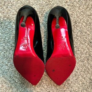 Christian Louboutin patent black Corneille, 100mm, EU 38 1/2